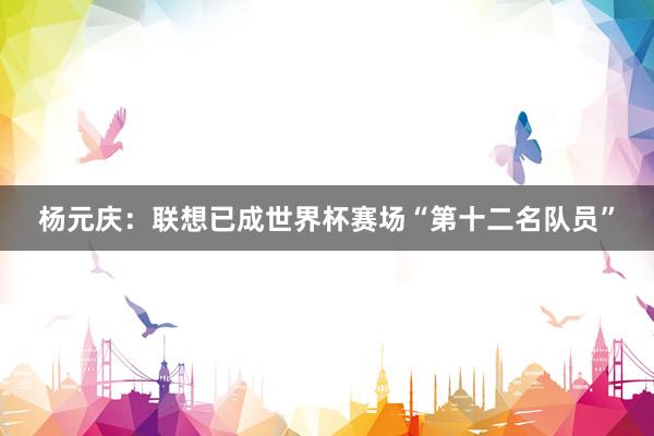 杨元庆：联想已成世界杯赛场“第十二名队员”